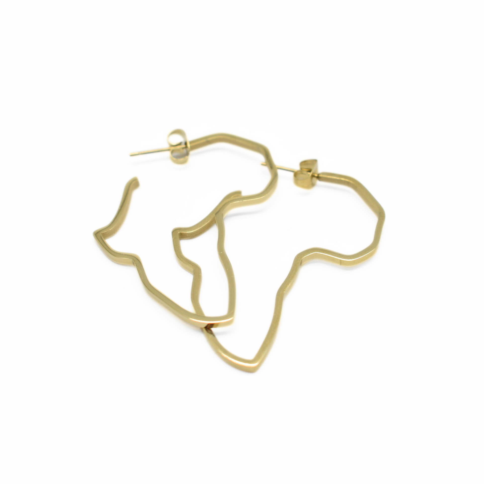 Africa hoops - Gold - TheEarringCollective