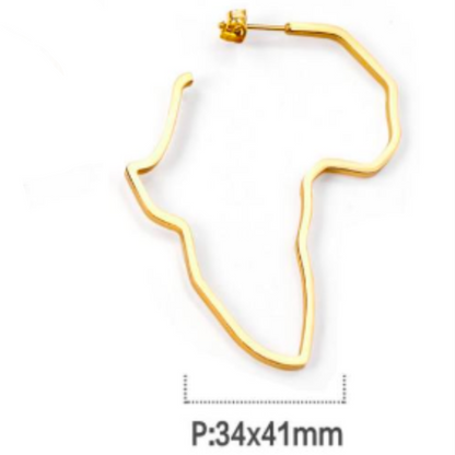 Africa hoops - Gold - TheEarringCollective