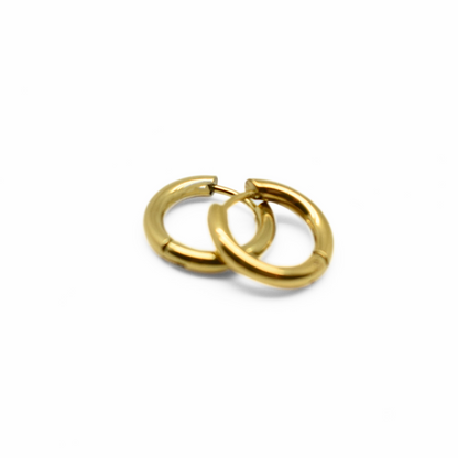 14mm Classic hoops - Gold - TheEarringCollective