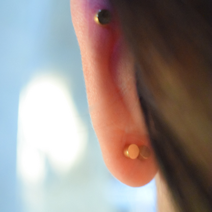 4mm Double studs - Gold - TheEarringCollective