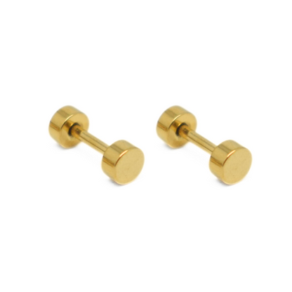 4mm Double studs - Gold - TheEarringCollective