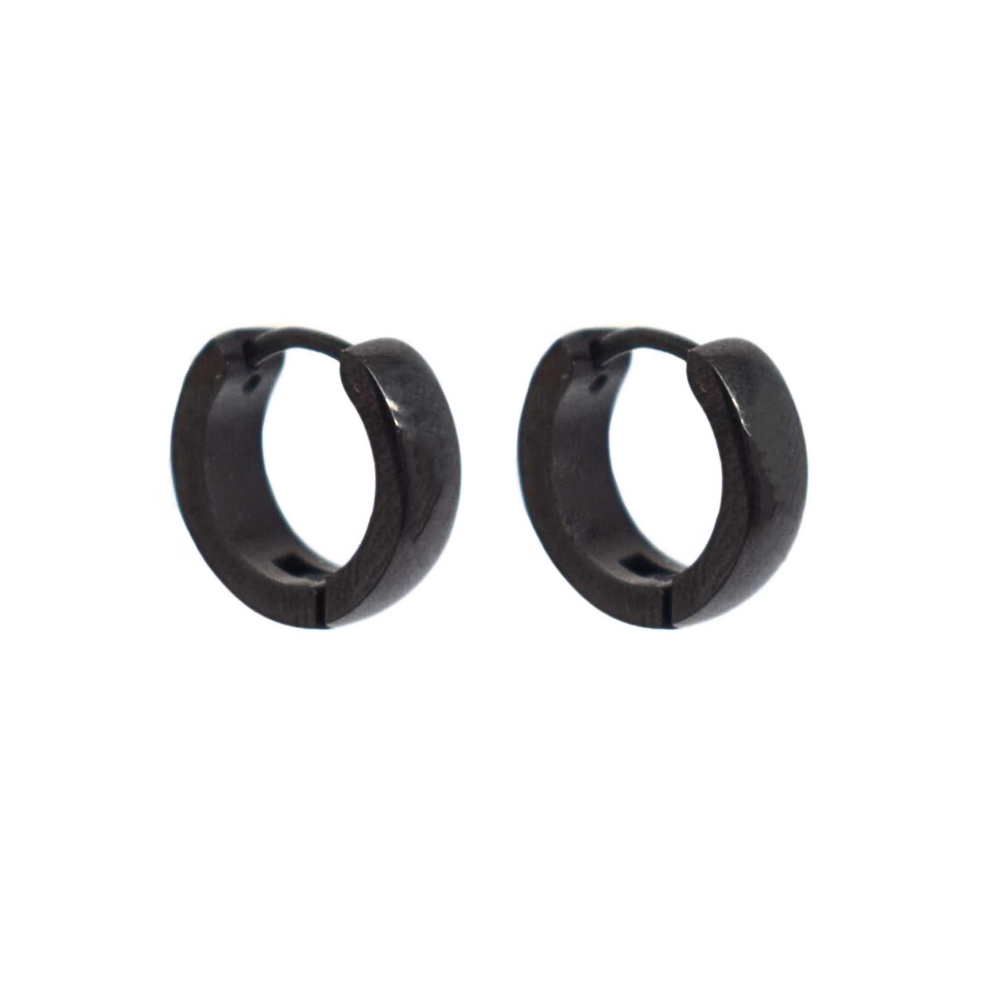 10mm Chunky hoops - Black - TheEarringCollective