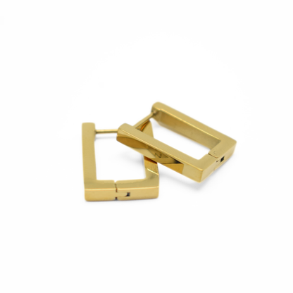 Rectangle hoops - Gold - TheEarringCollective