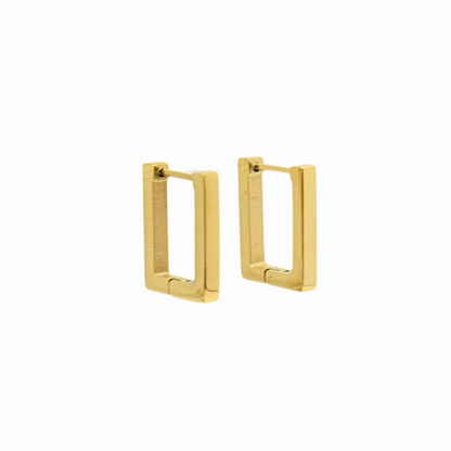 Rectangle hoops - Gold - TheEarringCollective