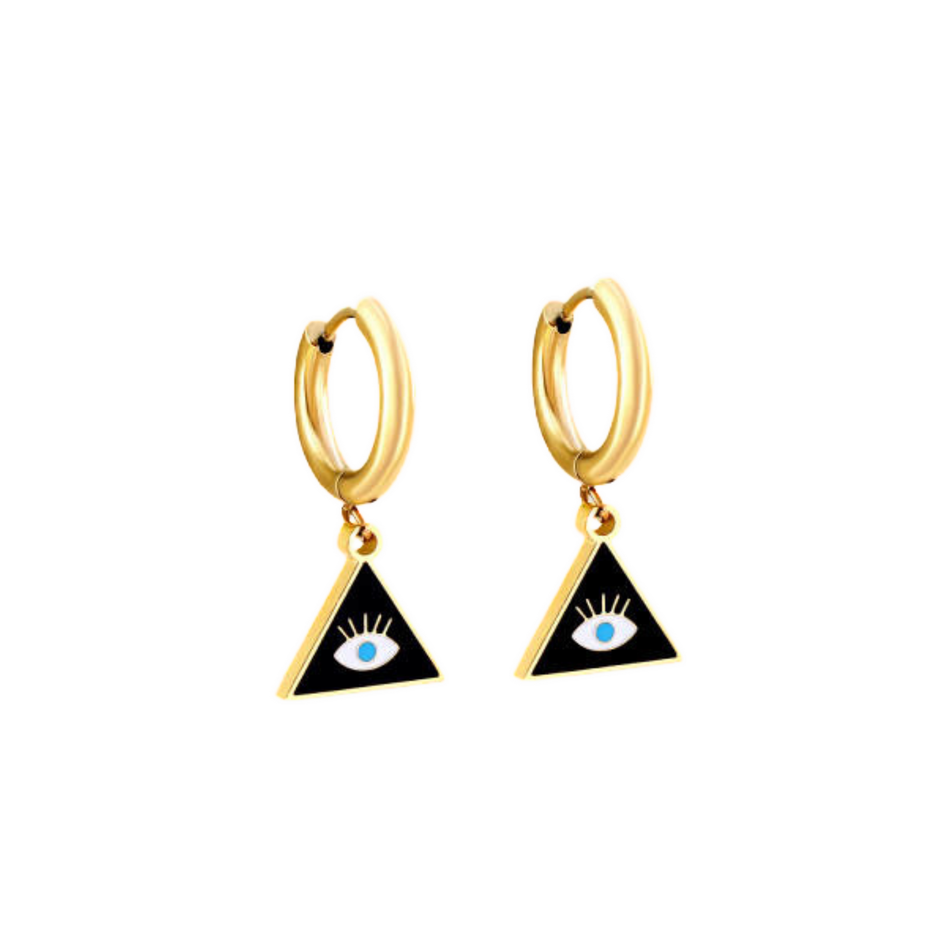 Evil eye hoops - Gold - TheEarringCollective