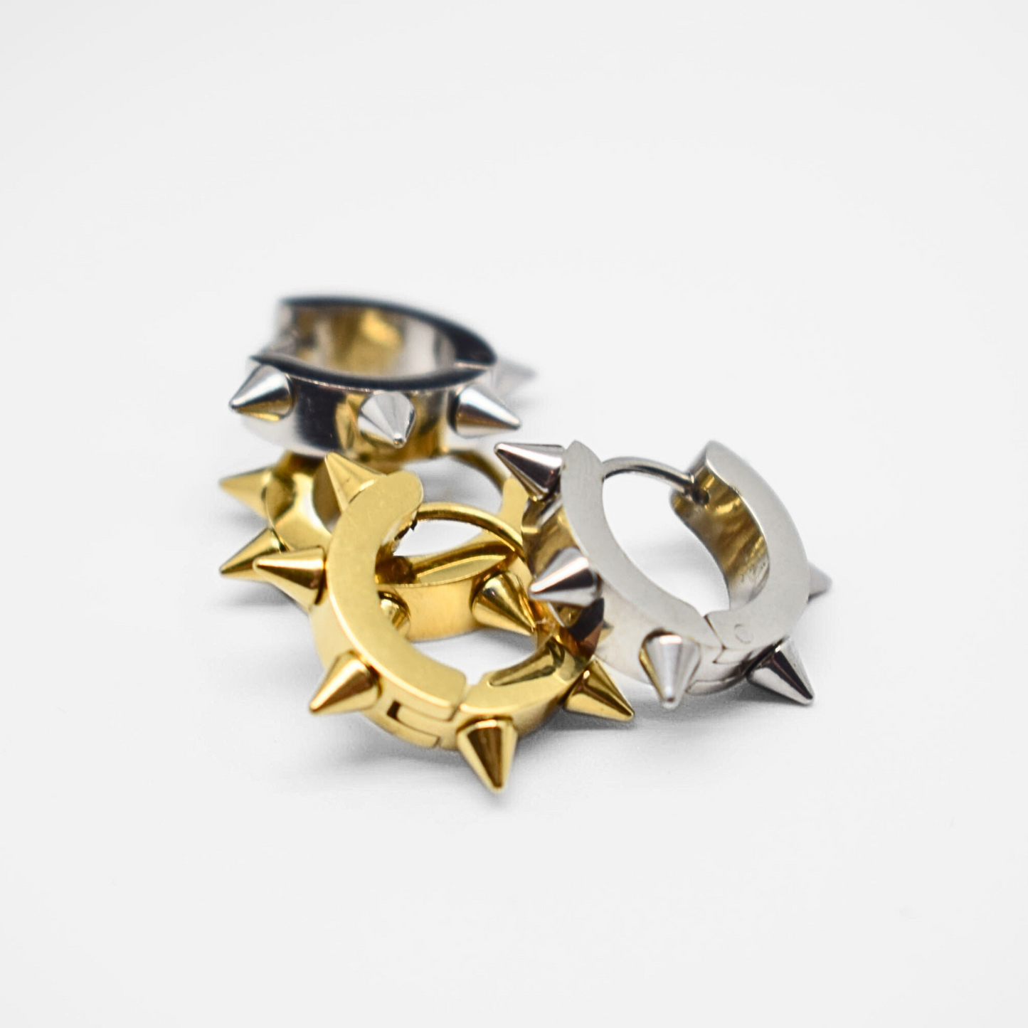Spiked hoops - Silver - TheEarringCollective