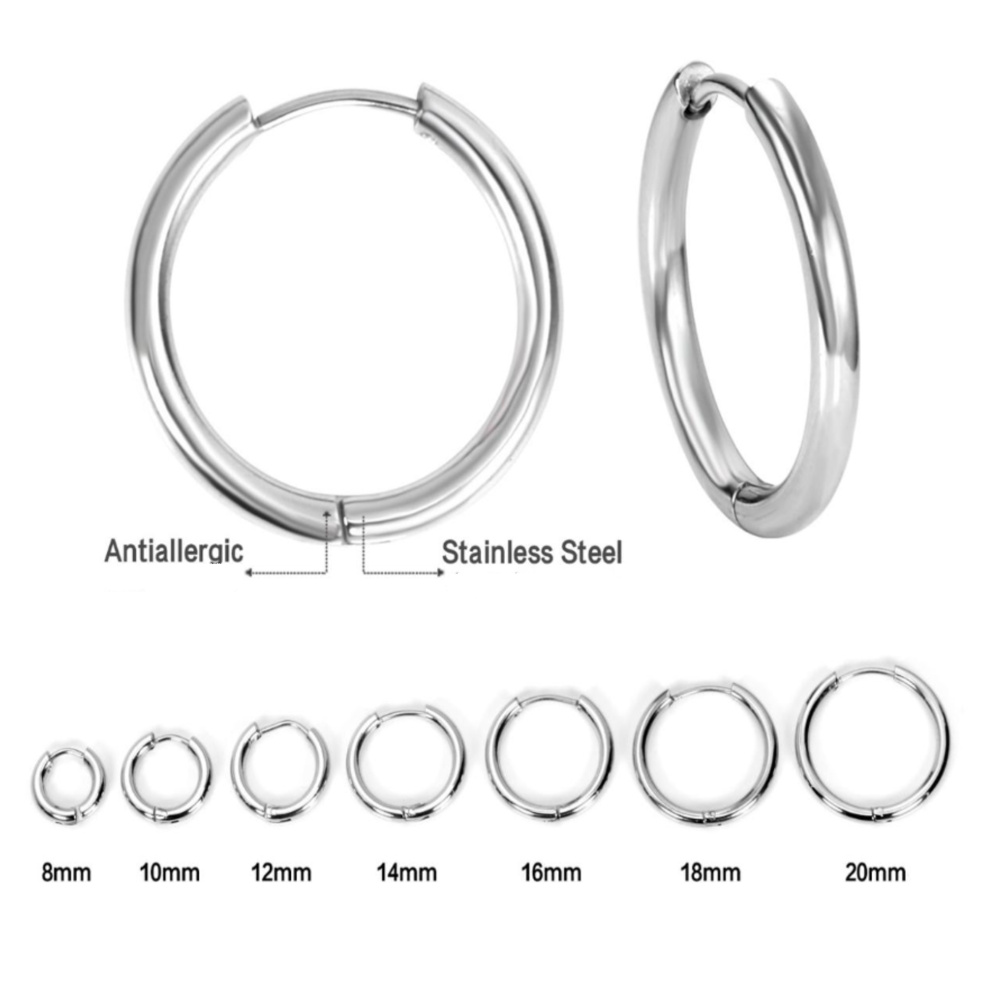 14mm Classic hoops - Gold - TheEarringCollective