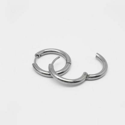 12mm Classic hoops - Silver - TheEarringCollective